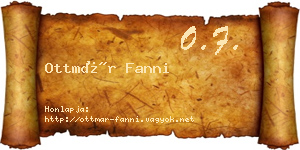 Ottmár Fanni névjegykártya